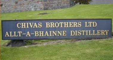 The Allt-A-Bhainne Distillery sign (picture from scotchwhisky.net)