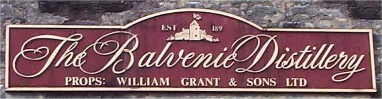 The Balvenie sign when entering the Distillery (Photo By AWA)
