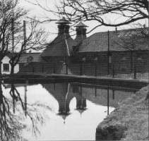 The Bushmills distillery bw photo