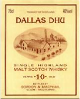 Dallas Dhu 10 years old - label