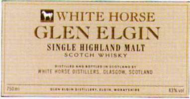 Glen Elgin Single Highland Malt whisky scotch from White Horse distillers