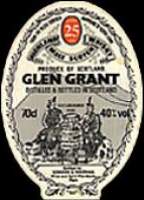 Glen Grant 25 years old - the label