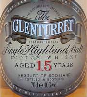 The Glenturret Single highland malt scotch whisky aged 15 years