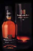 Highland Park 12 years old scotch whisky bottle and pipe from the island of orkney scotland