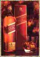 Bottle box and glass picture Johnnie Walker red label (pour res)