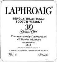 Laphroaig 10 Years old - The label...