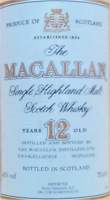 MacAllan Scotch Malt whisky aged 12 years