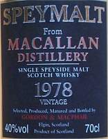 MacAllan vintage 1978 from Gordon MacPhail