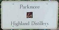 The sign outside the Parkmore distillery