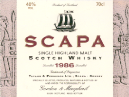 Scapa vintage 1983 - Gordon and MacPhail