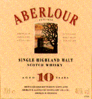 Aberlour 10 years old - the label