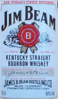 The Jim Beam Kentucky Straight Bourbon Whiskey label