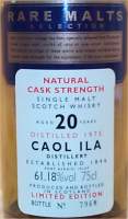 Caol Ila cask strength 20 years old