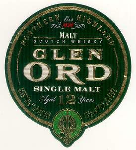The Glen Ord Main label...