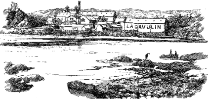 The lagavulin distillery - drawing