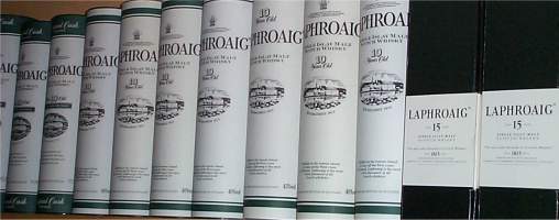 some of our small Collection of Laphoraig pipes