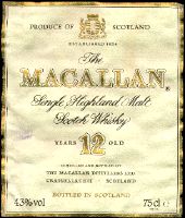The Macallan Whisky label.
